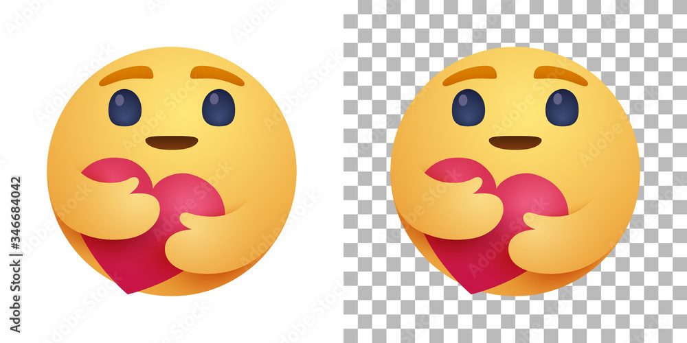 Bangkok, Thailand May 1, 2020 New Facebook ‘care’ emoji on white and