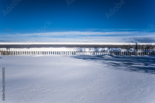 Winter landscape with fence © AristilisPhotography