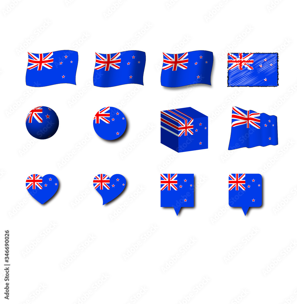 デザインニュージーランド国旗 Design Flag Of New Zealand Stock Vector Adobe Stock