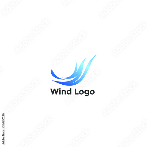 abstract wind logo design vector download
