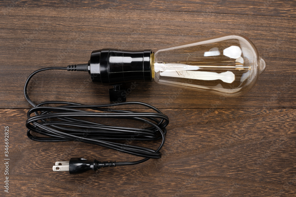コード付き電球ソケットと白熱電球 コード付き電球ソケットと白熱電球
