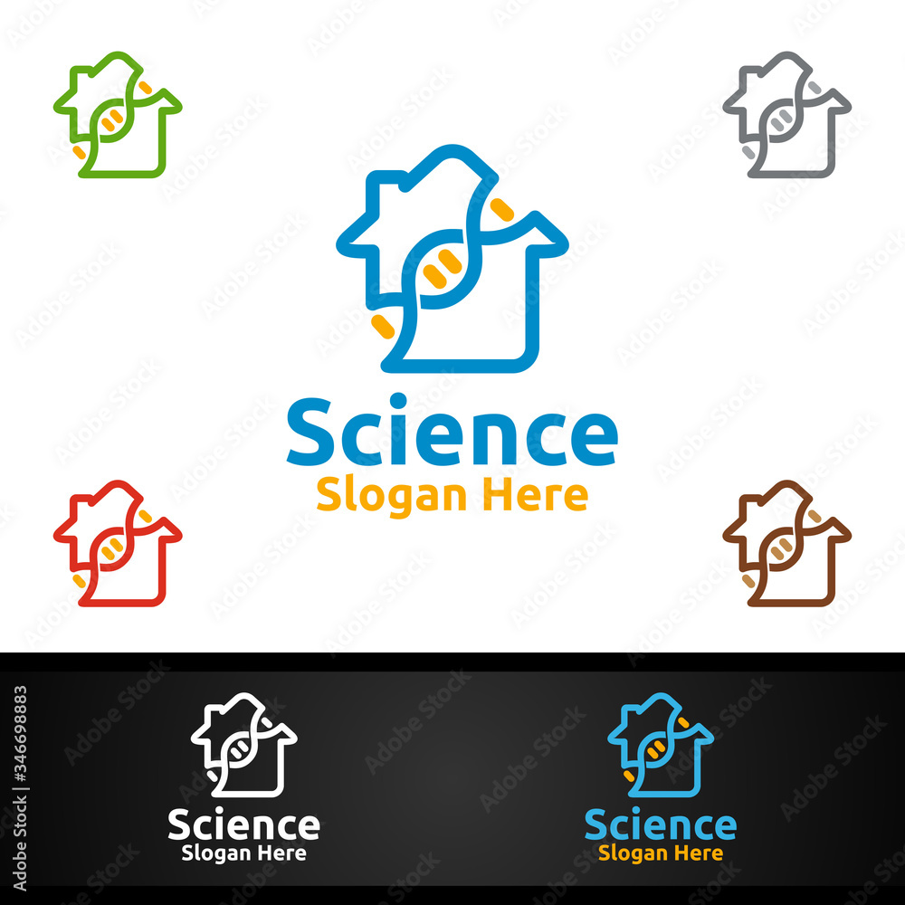 Chemical Science and Research Lab Logo for Microbiology, Biotechnology, Chemistry, or Education Design Concept