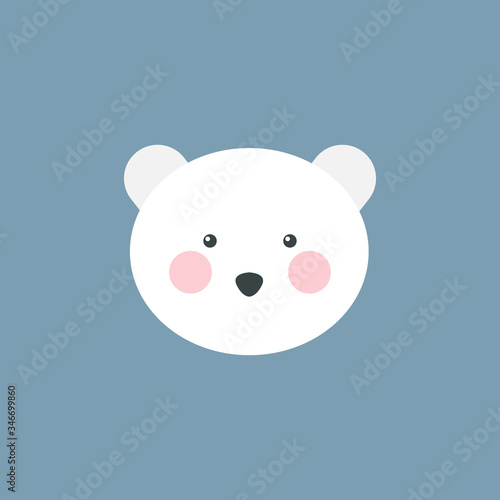 polar bear vector icon photo