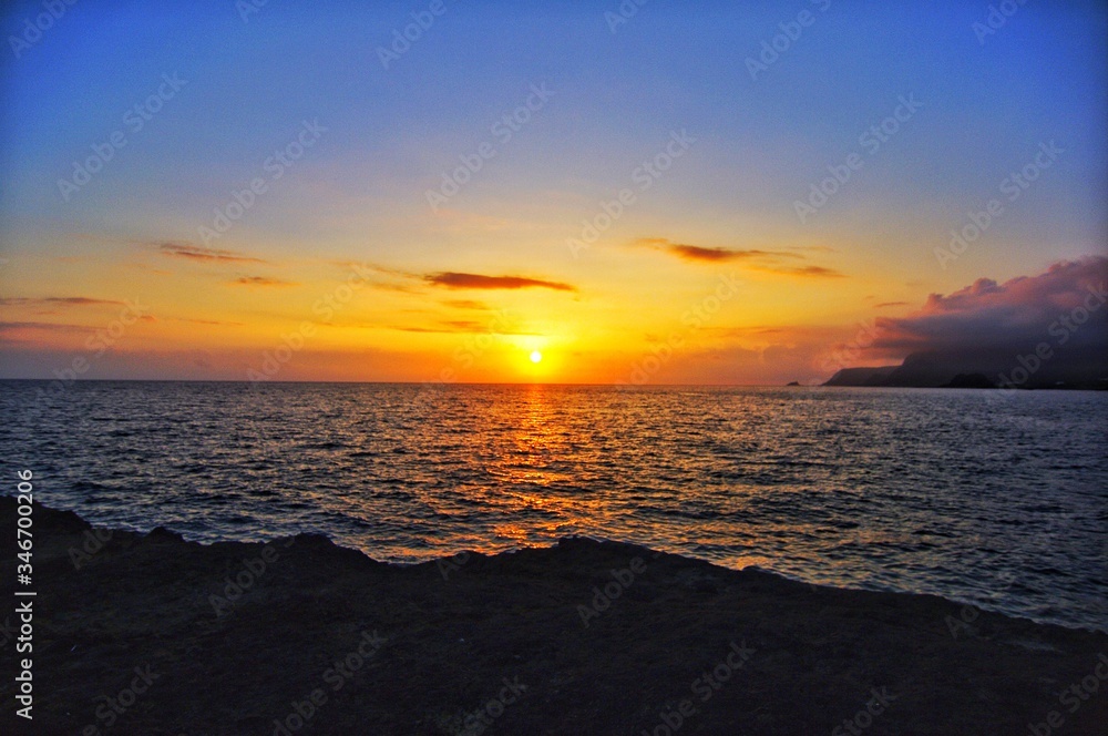Scenic View Of Sea During Sunset
