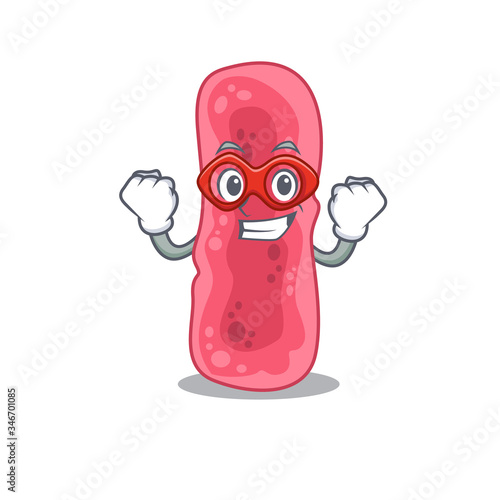 A cartoon character of shigella sonnei performed as a Super hero photo