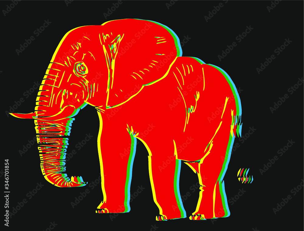 Asian elephant print embroidery graphic design vector art Asian elephant print embroidery graphic design vector art