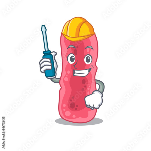 cartoon character of shigella sonnei worked as an automotive