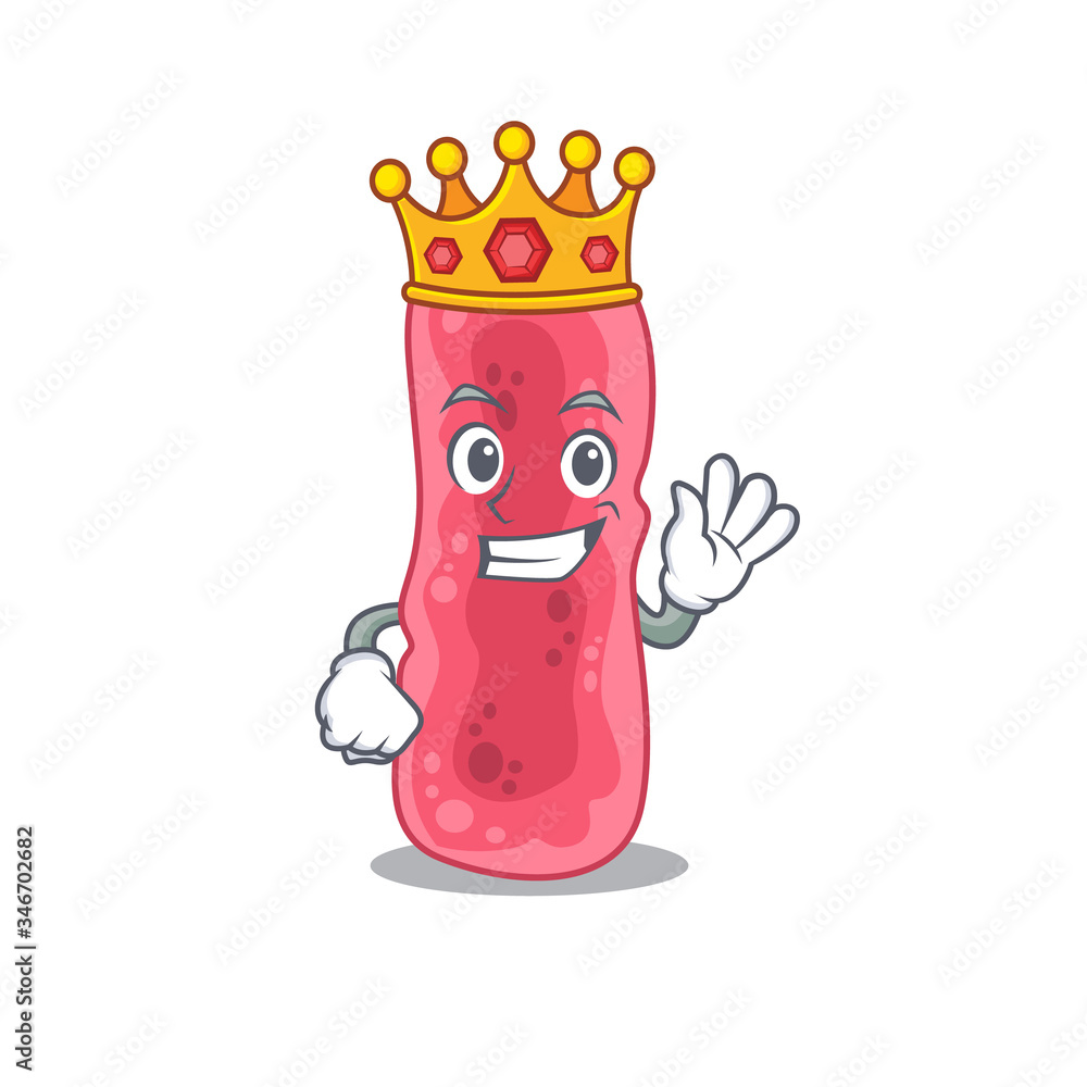 A Wise King of shigella sonnei mascot design style A Wise King of shigella sonnei mascot design style