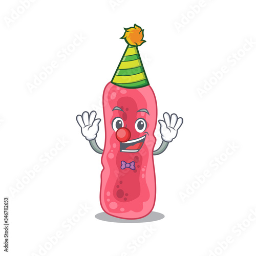 cartoon character design concept of cute clown shigella sonnei