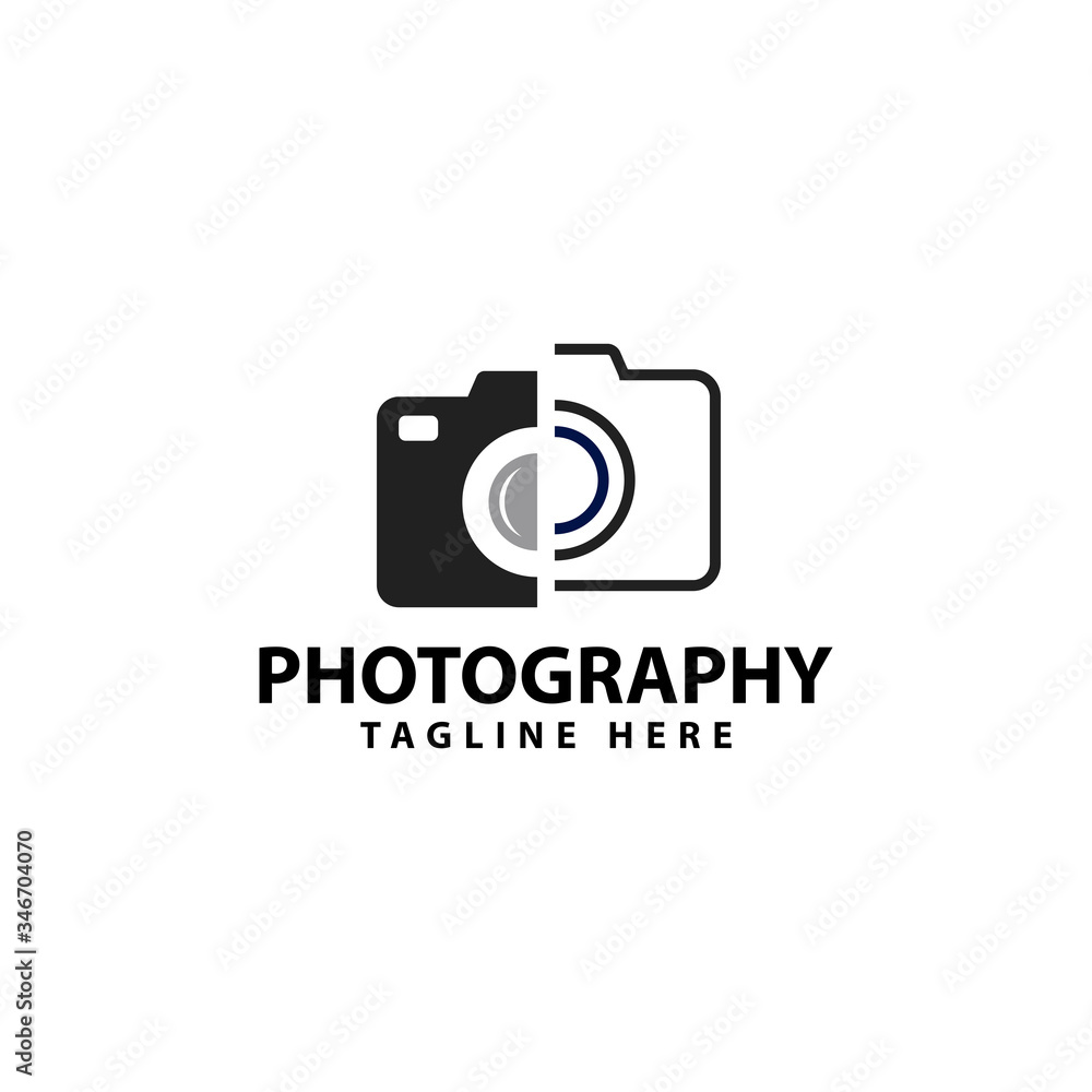 photography - camera logo vector design template