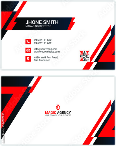 Modern business card design photo