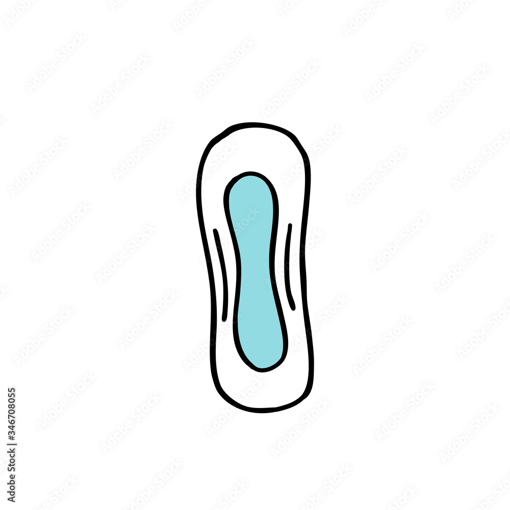 sanitary napkin doodle icon sanitary napkin doodle icon
