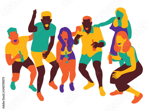 Group of friends are happy to be together