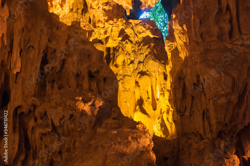 Hang Sung Sot Cave, also known as the cave of surprises, is one of the most popular and largest caves in Halong Bay.