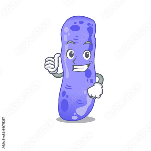 Legionella cartoon character design making OK gesture