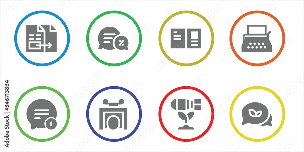 text icon set text icon set