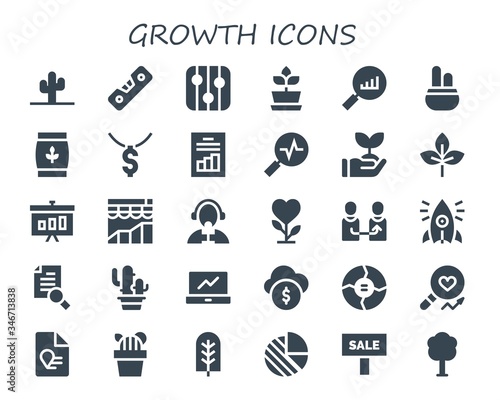 growth icon set