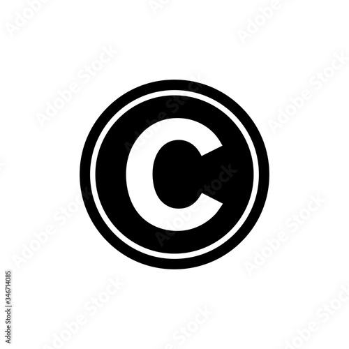 copyright icon vector design template