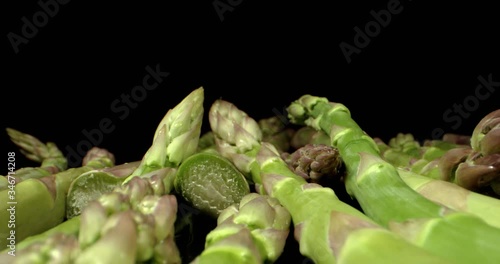 Fresh Asparagus green high quality 4k vege healthy vegetable super macro  close up photo