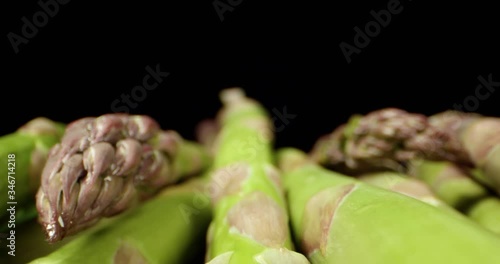 Fresh Asparagus green  healthy vegetable super macro  close up HQ photo