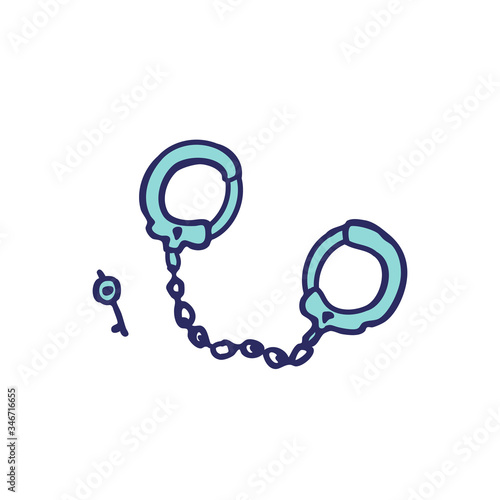 handcuffs doodle icon