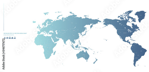 editable world map vector for graphic design. world countries map. 
