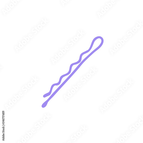 doodle icon. bobby pin hair pin