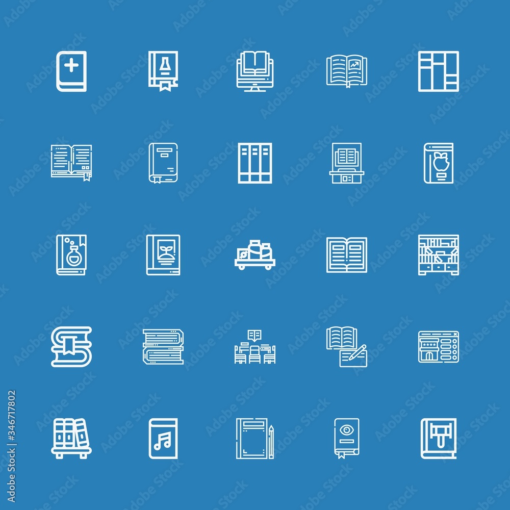 Editable 25 encyclopedia icons for web and mobile Editable 25 encyclopedia icons for web and mobile