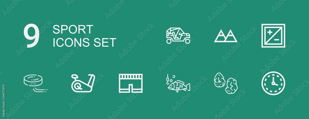 Editable 9 sport icons for web and mobile Editable 9 sport icons for web and mobile