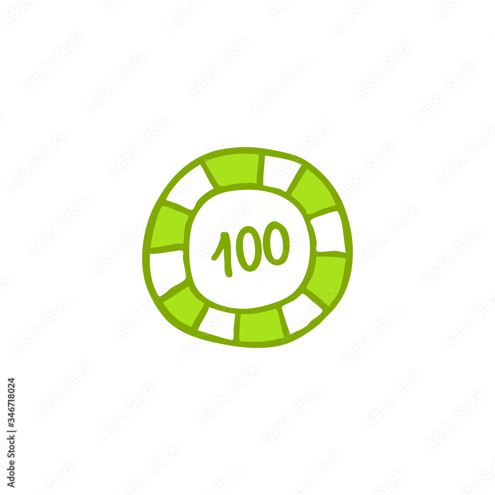 casino chip doodle icon casino chip doodle icon