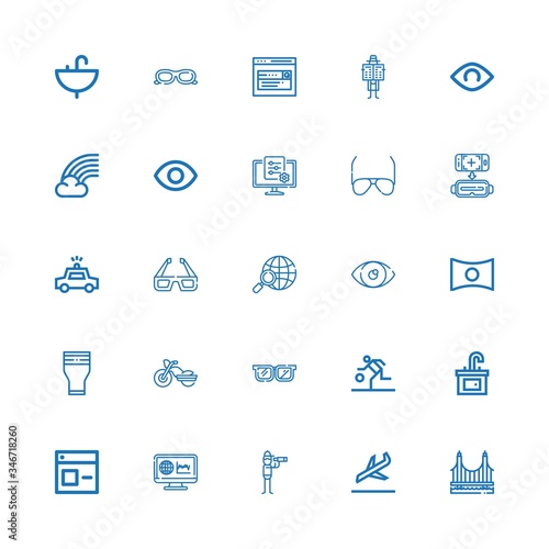 Editable 25 view icons for web and mobile
