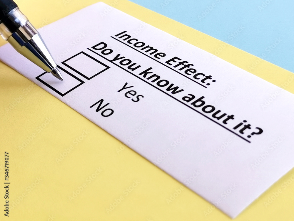 One person is answering question about income effect. One person is answering question about income effect.