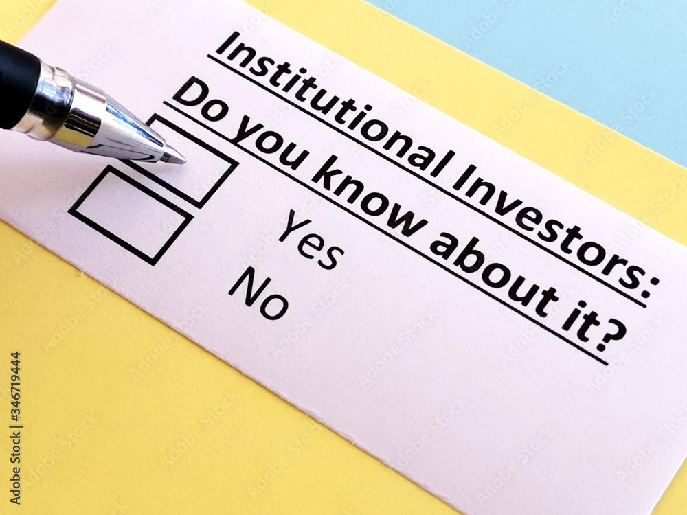 One person is answering question about institutional investors.