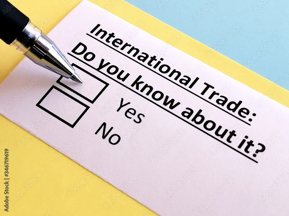 One person is answering question about international trade. One person is answering question about international trade.