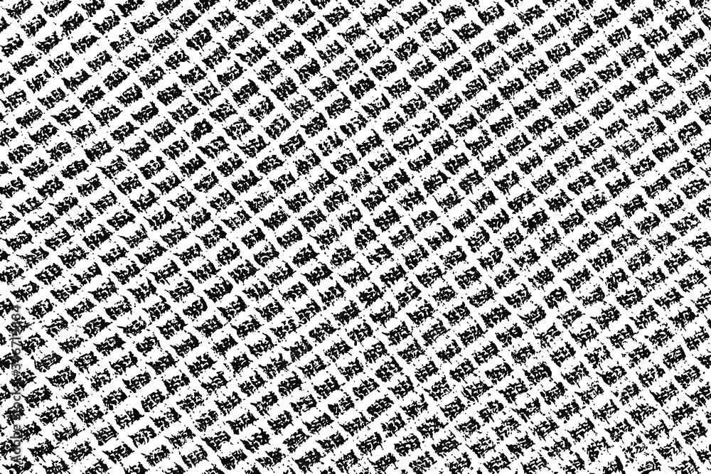Grunge texture of surface cells on the diagonal. Abstract monochrome background. Vector illustration. Overlay template. Grunge texture of surface cells on the diagonal. Abstract monochrome background. Vector illustration. Overlay template.
