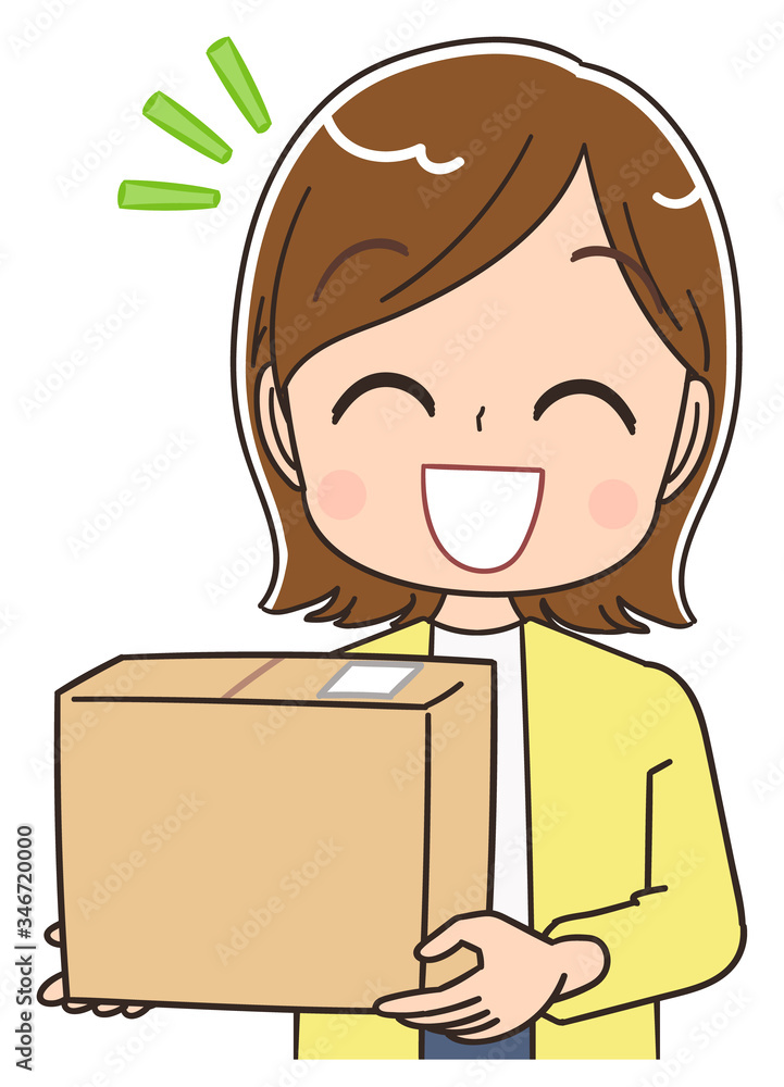 宅配 配達 荷物 通販 届く イラスト 宅配 配達 荷物 通販 届く イラスト