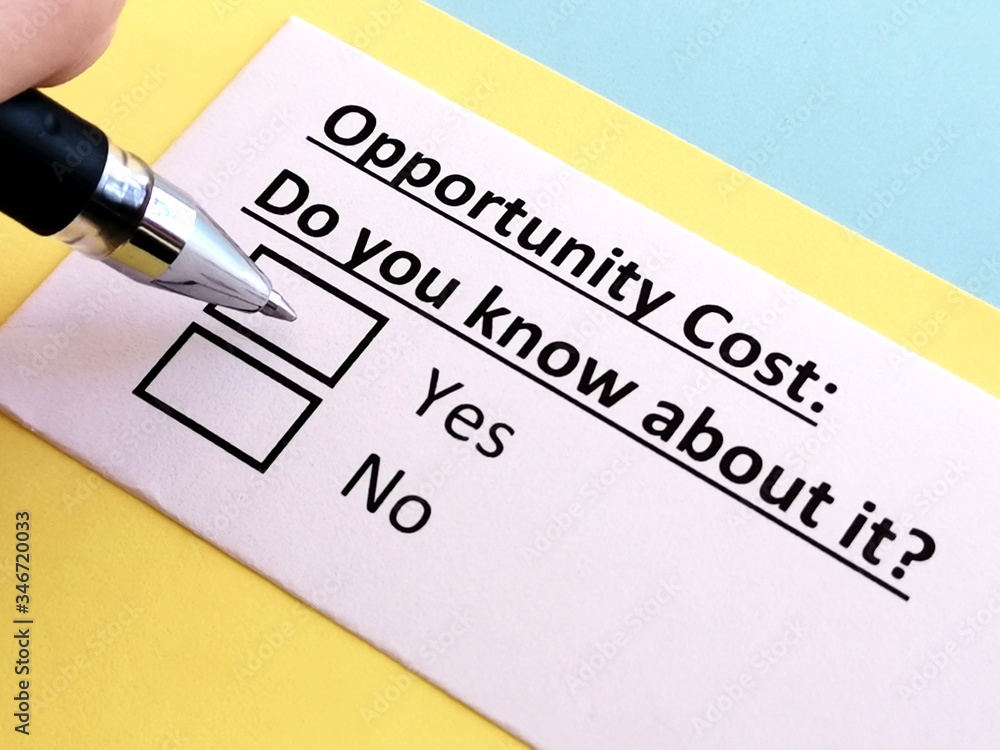 One person is answering quetion about opportunity cost. One person is answering quetion about opportunity cost.