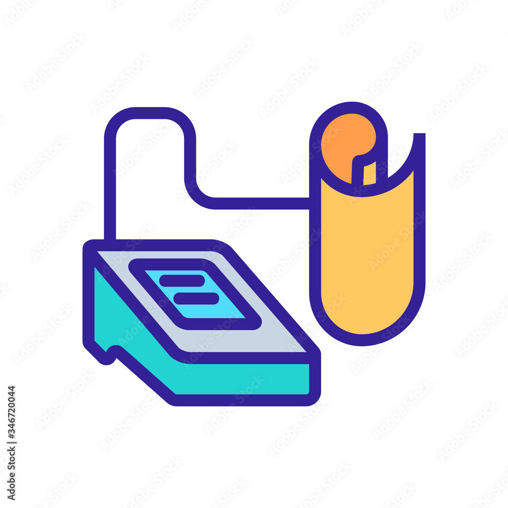 Obraz premium tonometer printable cardiogram icon vector. tonometer printable cardiogram sign. color symbol illustration