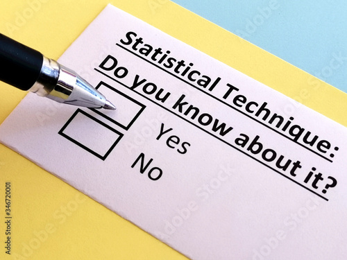 One person is answering quetion about statistical technique. photo