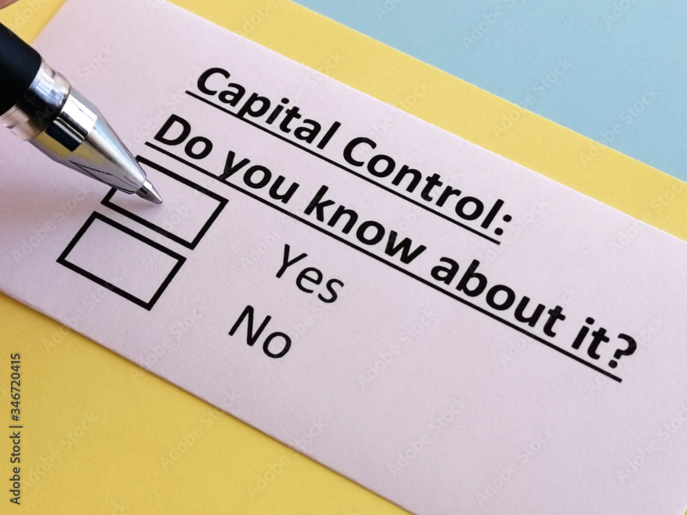 One person is answering quetion about capital control.