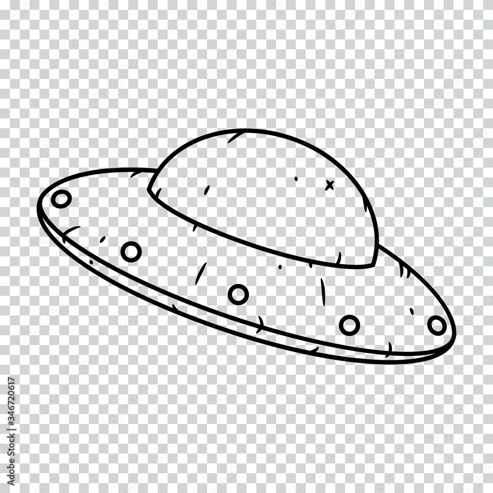UFO on a transparent background. Vector illustration. UFO on a transparent background. Vector illustration.