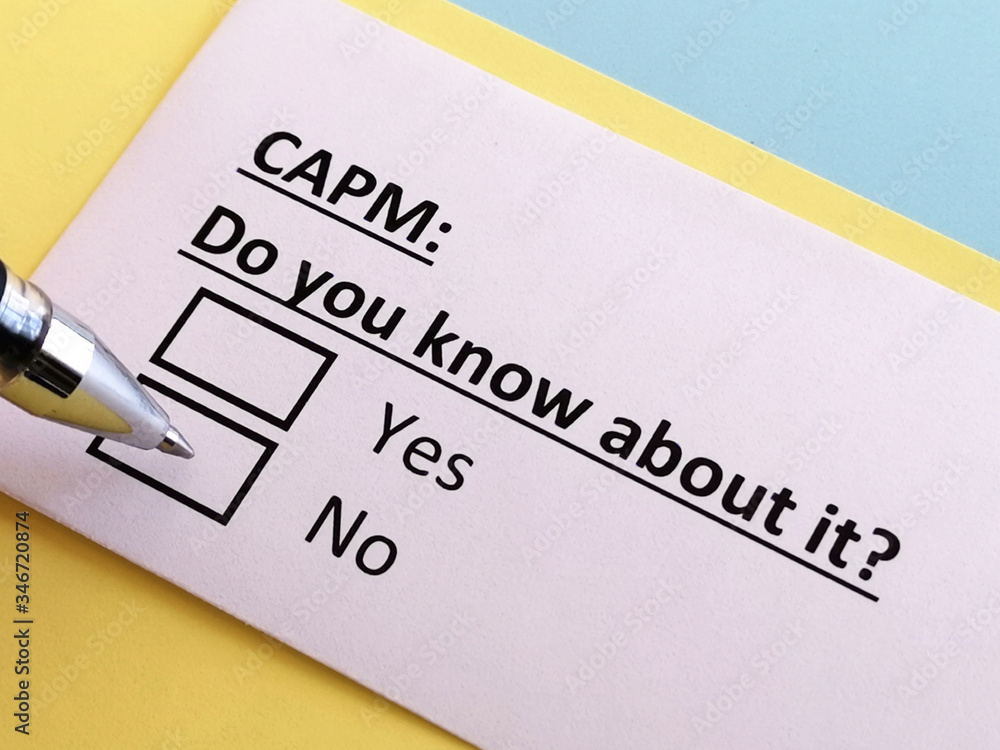 One person is answering quetion about capital asset pricing mode (CAPM). One person is answering quetion about capital asset pricing mode (CAPM).
