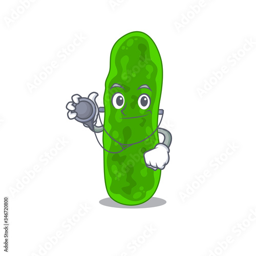 Legionella micdadei in doctor cartoon character with tools
