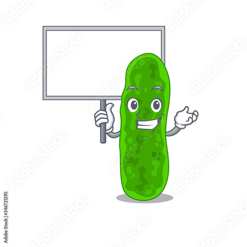 An icon of legionella micdadei mascot design style bring a board