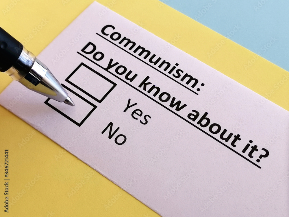 One person is answering quetion about communism. One person is answering quetion about communism.