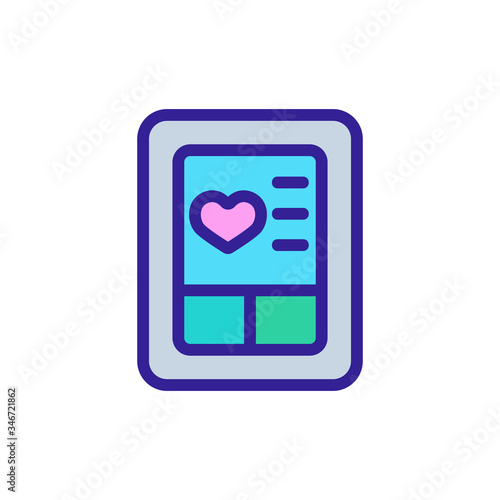electronic display with tonometer buttons icon vector. electronic display with tonometer buttons sign. color symbol illustration
