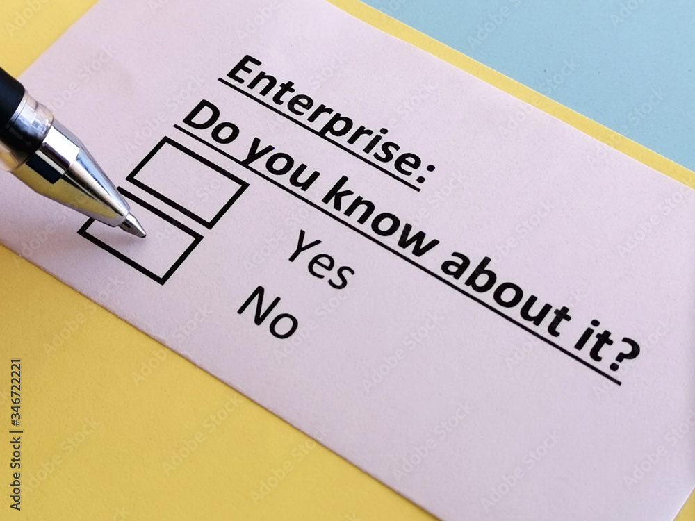 One person is answering quetion about enterprise. One person is answering quetion about enterprise.