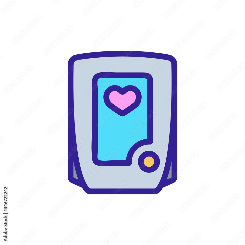 medical device for cardio icon vector. medical device for cardio sign. color symbol illustration medical device for cardio icon vector. medical device for cardio sign. color symbol illustration