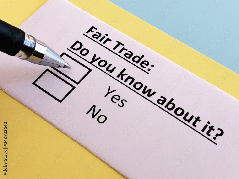 One person is answering quetion about fair trade. One person is answering quetion about fair trade.