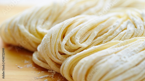 Slika na platnu Udon noodle on wooden board